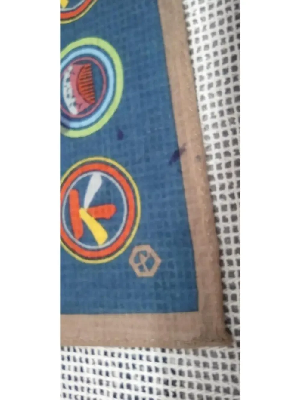 Vintage 1960s 70s Boys Girls Scouts Cotton Scarf Asian Tokens EXCHANGE STUDENT